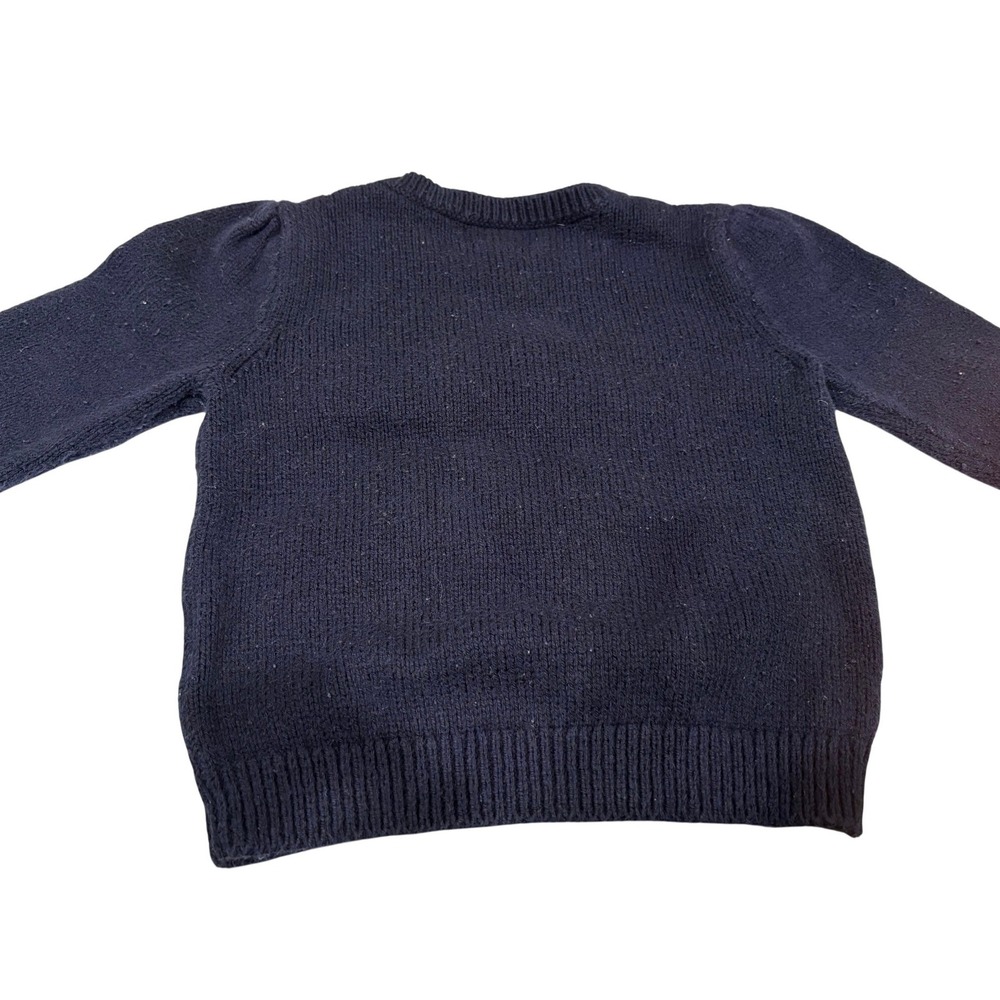 Vintage Ralph Lauren Equestrian Polo Bear Baby Intarsia Wool Blend Sweater Navy - Picture 3 of 7